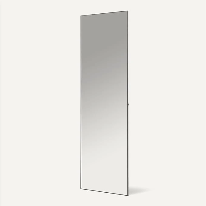 Basics Full Length Floor Mirror, 64" x 21" x 0.55", Black