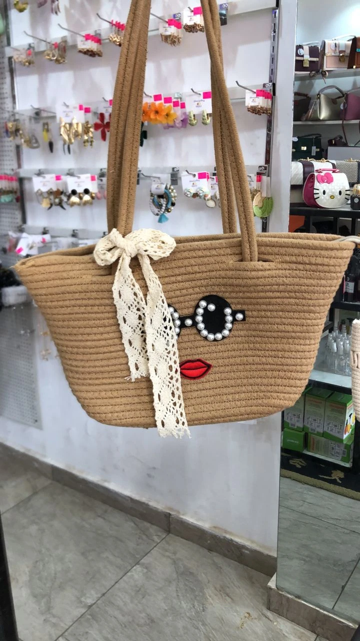 Designer straw beach bags