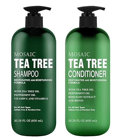 Tea Tree Shampoo and Conditioner Set for Hair Growth, Thinning Hair Loss Treatme