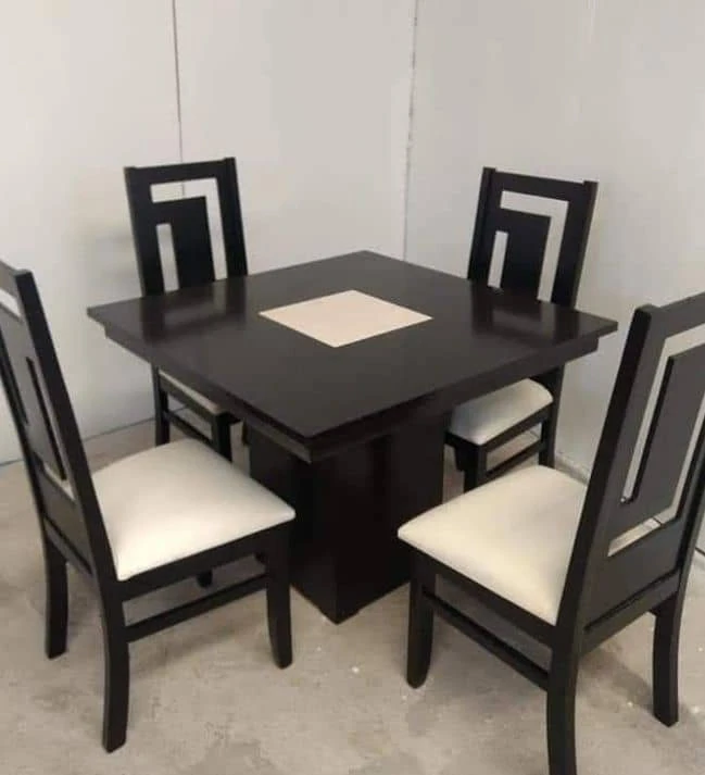 Giantex 5 Piece Dining Table Set, Dining Set for 4 with Square Stools, Small Kit