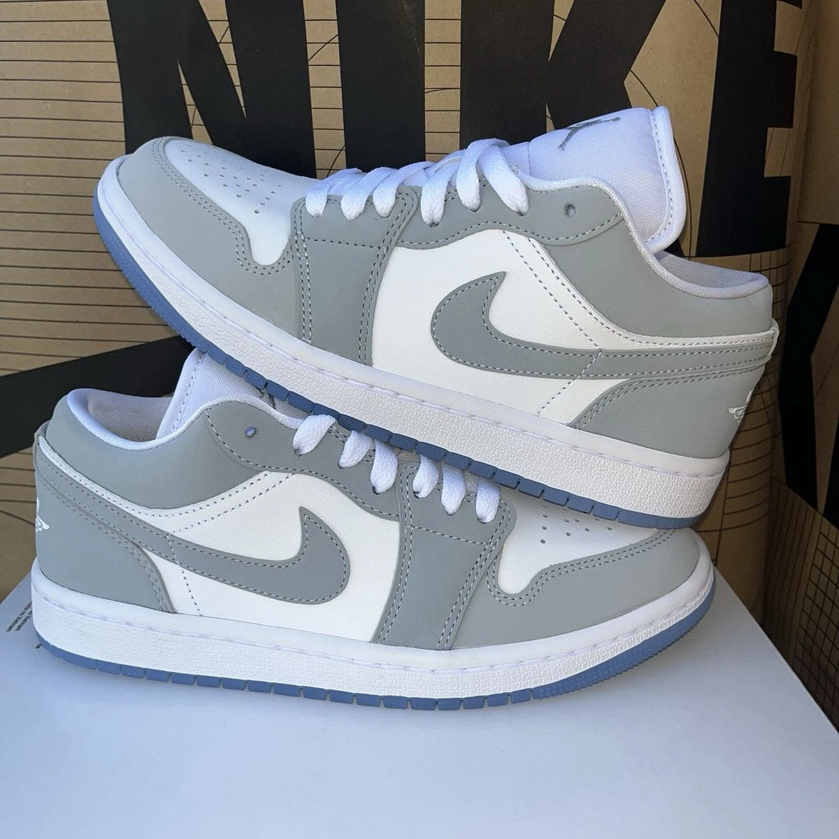 NEW Nike Air Jordan 1 Low NBY Wolf Grey