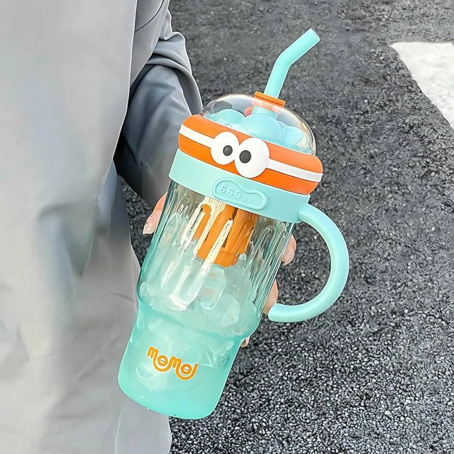Tumbler with Straw, Leakproof, BPA Free, Food Grade Plastic Sipper Water Bottle 