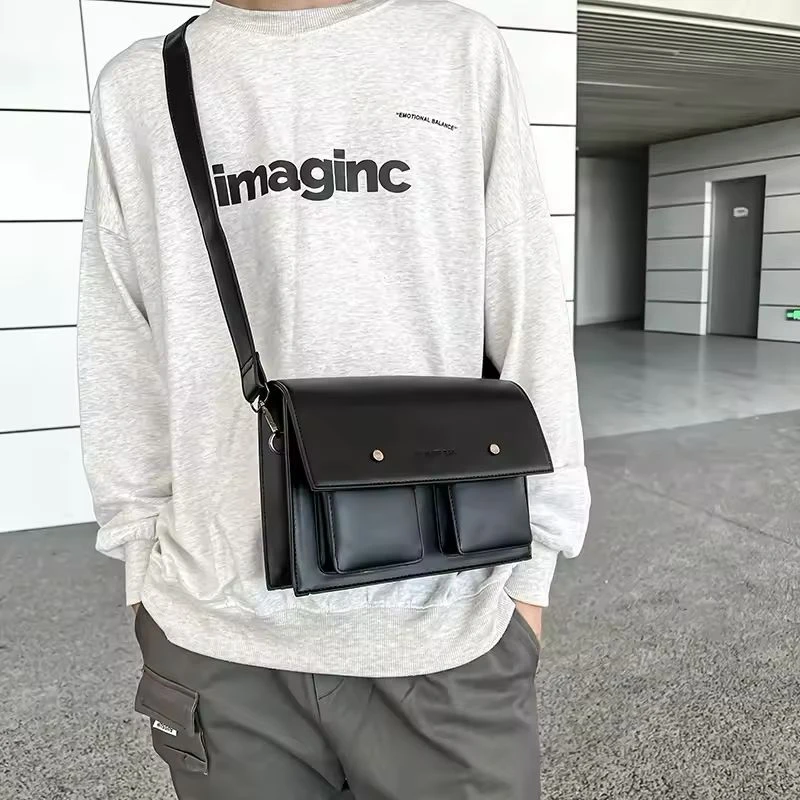 VC Japanese Retro Male Shoulder Bag Fashion Minimalist Design Men's Messenger Ba