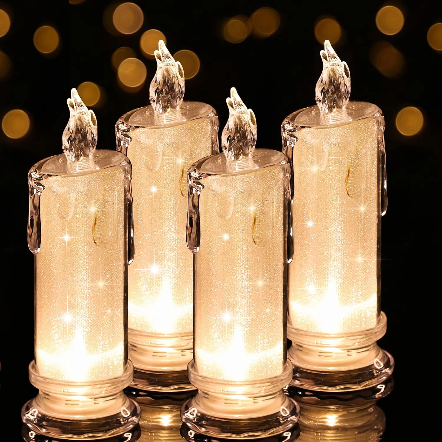 Flickering Flameless Candles With LED Lights