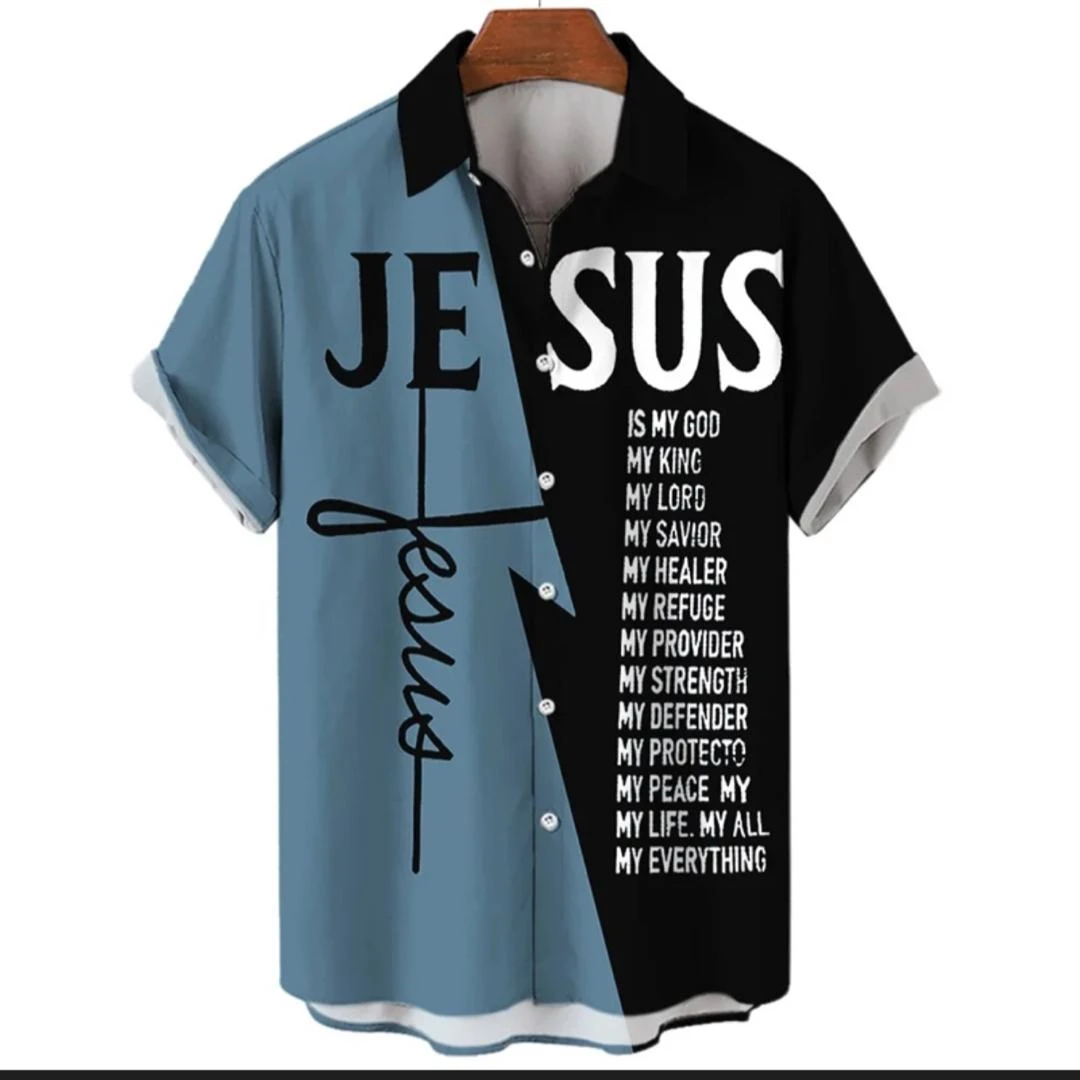 Men's Short Sleeve Button...