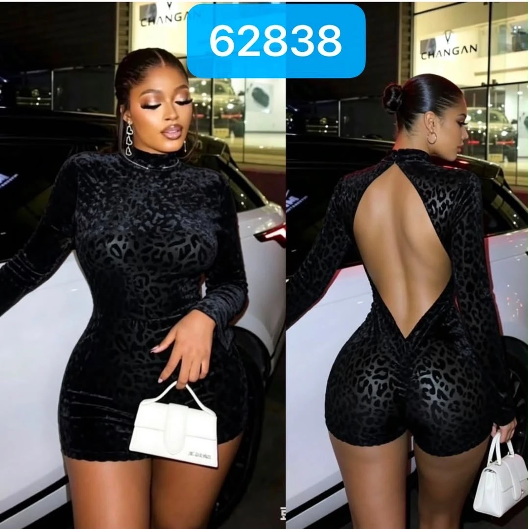 long-sleeve bodycon rompe...