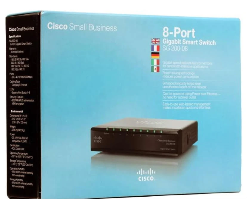 Cisco Small Business SF 100D-08 8-Port 10/100 Desk...