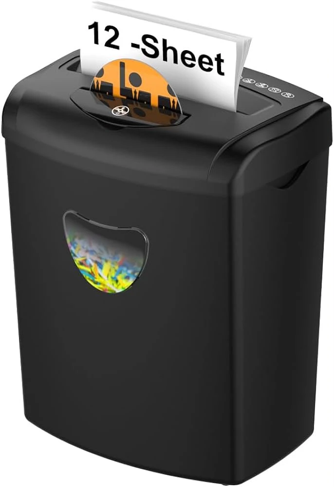 12-Sheet Cross Cut Paper Shredder