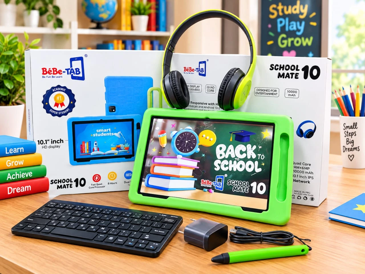 10 in 1 inches HD display...